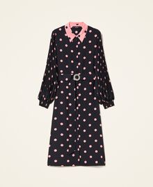 Polka dot shirt dress Black / Confetti Polka Dot Print Woman 222AP2601-0S