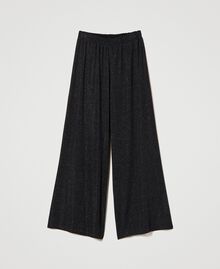 Palazzo trousers with elasticated waist Black Woman 231LB2LAA-0S
