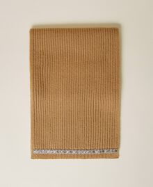 Sciarpa in maglia con ricami African Beige Donna 222LI4WEE-01