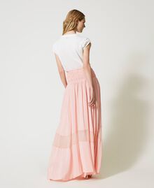Crêpe de Chine and georgette skirt-dress Rose Cloud Woman 231AT2182-04