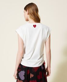 T-shirt avec cœur et cordons coulissants Lys Femme 221TQ2082-04