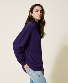 Nahtloser Pullover im Regular-Fit  aus Wollmischgarn "Indigo"-Violett Frau 222AP3520-03