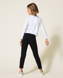 Skinny trousers with rhinestones Black Child 222GJ2400-03
