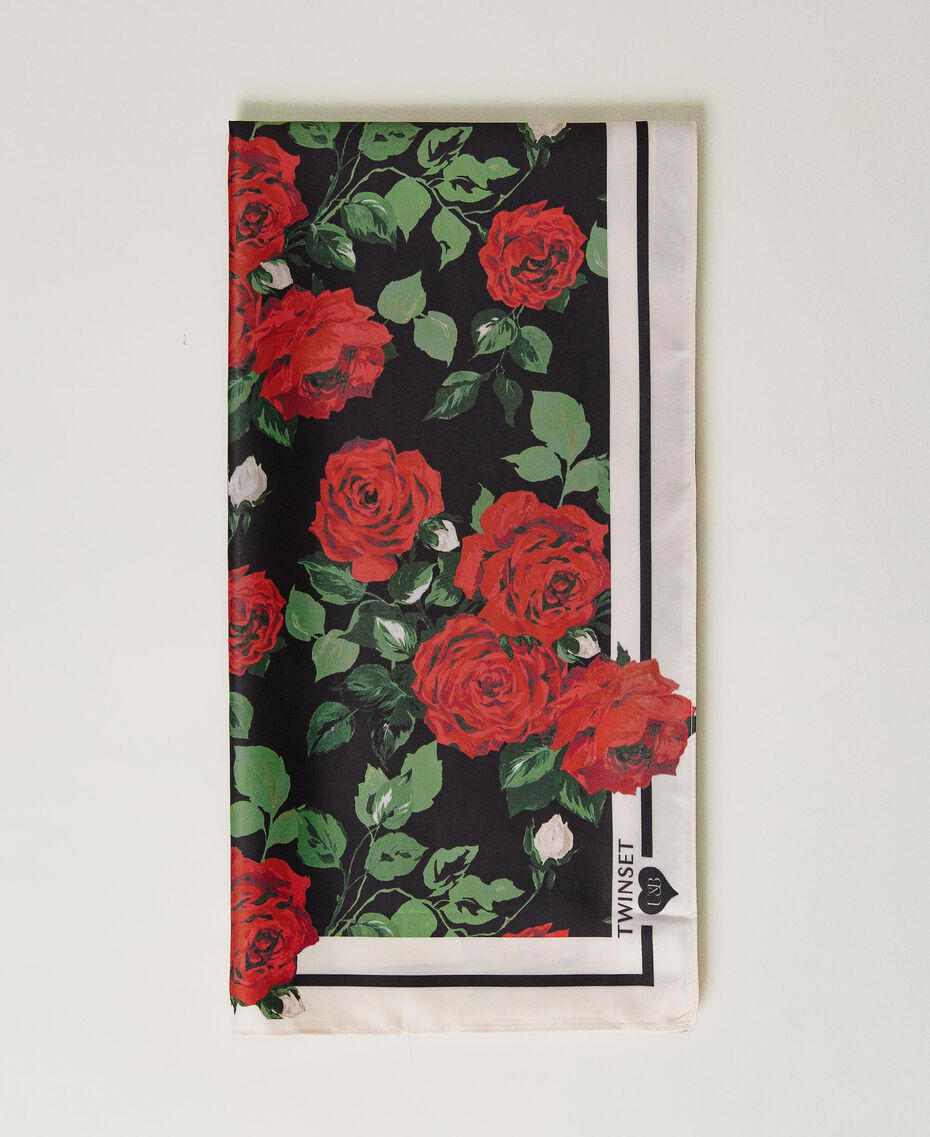 Keffieh avec imprimé de roses Imprimé Grandes Roses Femme 231LB47NN-01