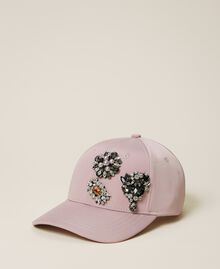 Baseball cap with embroideries "Wood Rose” Pink Woman 212AO5360-01