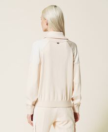 Regular jumper with inserts "Mystic White" Woman 221LL32AA-03