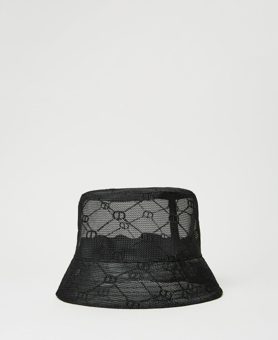 Mesh fisherman's hat with Oval T Black Woman 231TO5036-01