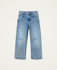 Regular jeans with rips Light Blue Denim Child 222GJ2450-0S
