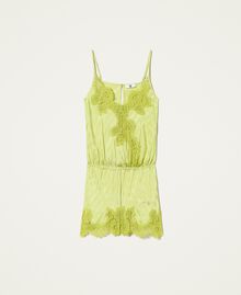 Pyjama combinaison avec dentelle rebrodée Vert « Green Oasis » Femme 221LL2FFF-0S