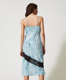 Satin slip dress with lace Woman 231AT2281-03