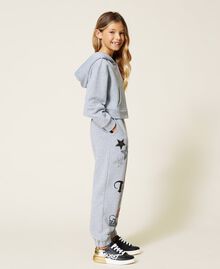 Embroidered sweatpants Light Gray Mélange Child 212GJ2294-02