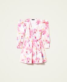 Robe en popeline florale Nuances de Rose « Hot Pink » Femme 221AT2481-0S