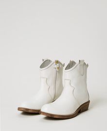 Leather cow boots White Child 231GCJ110-02