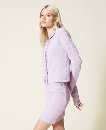 Mini-jupe ajustée jacquard Violet « Pastel Lilac » Femme 221AT3052-04