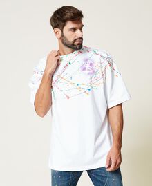 T-shirt unisex MYFO dipinta a mano Bianco Unisex 999AQ2013-07
