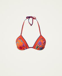 Haut de maillot de bain triangle imprimé Orange « Orange Sun » Femme 221LBMA22-0S