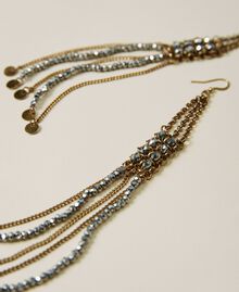 Boucles d’oreilles avec franges et perles Laiton Usé Femme 221TA404B-02