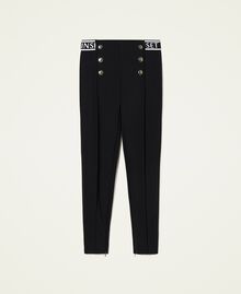 Leggings with buttons and logo Black Child 212GJ2532-0S