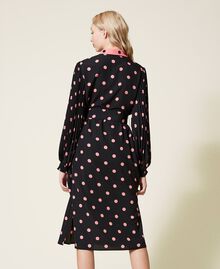 Polka dot shirt dress Black / Confetti Polka Dot Print Woman 222AP2601-04