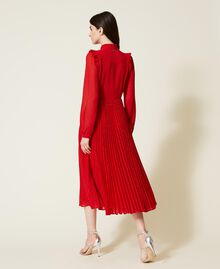 Long polka dot fil coupé dress Poppy Red Woman 222TT2080-03