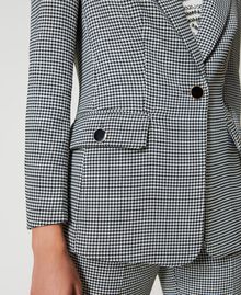 Fitted houndstooth blazer Houndstooth White / Black Woman 231AP2346-06