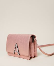Shoulder bag with rhinestone logo "Icing" Pink Woman 222AA7393-02
