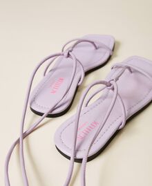 Sandales plates avec lacets Multicolore Violet « Pastel Lilac »/Jaune Vif/Rose Fluo Femme 221ACT122-02