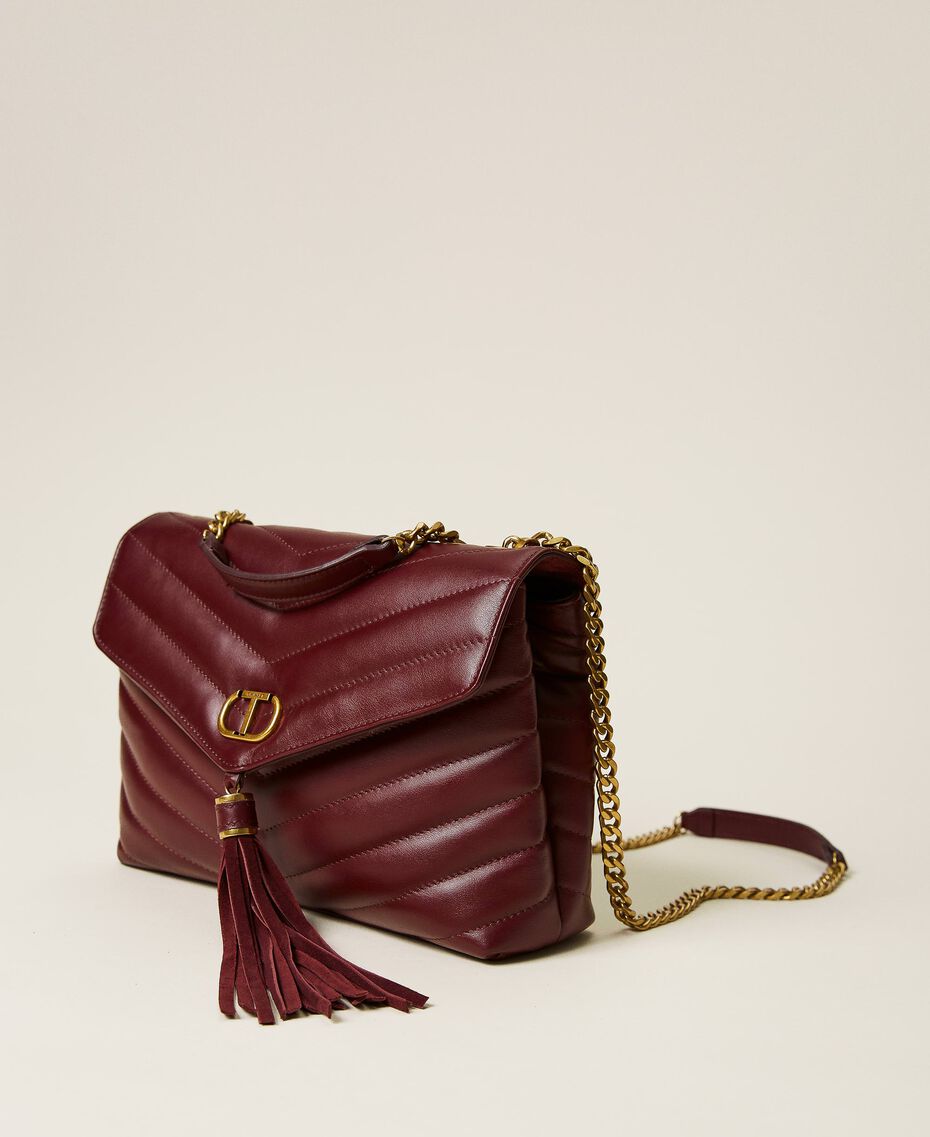 'Dreamy' leather shoulder bag Grape Woman 222TB7411-02