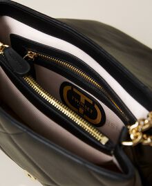 'Cara’ studded leather shoulder bag Black Woman 221TB7301-06