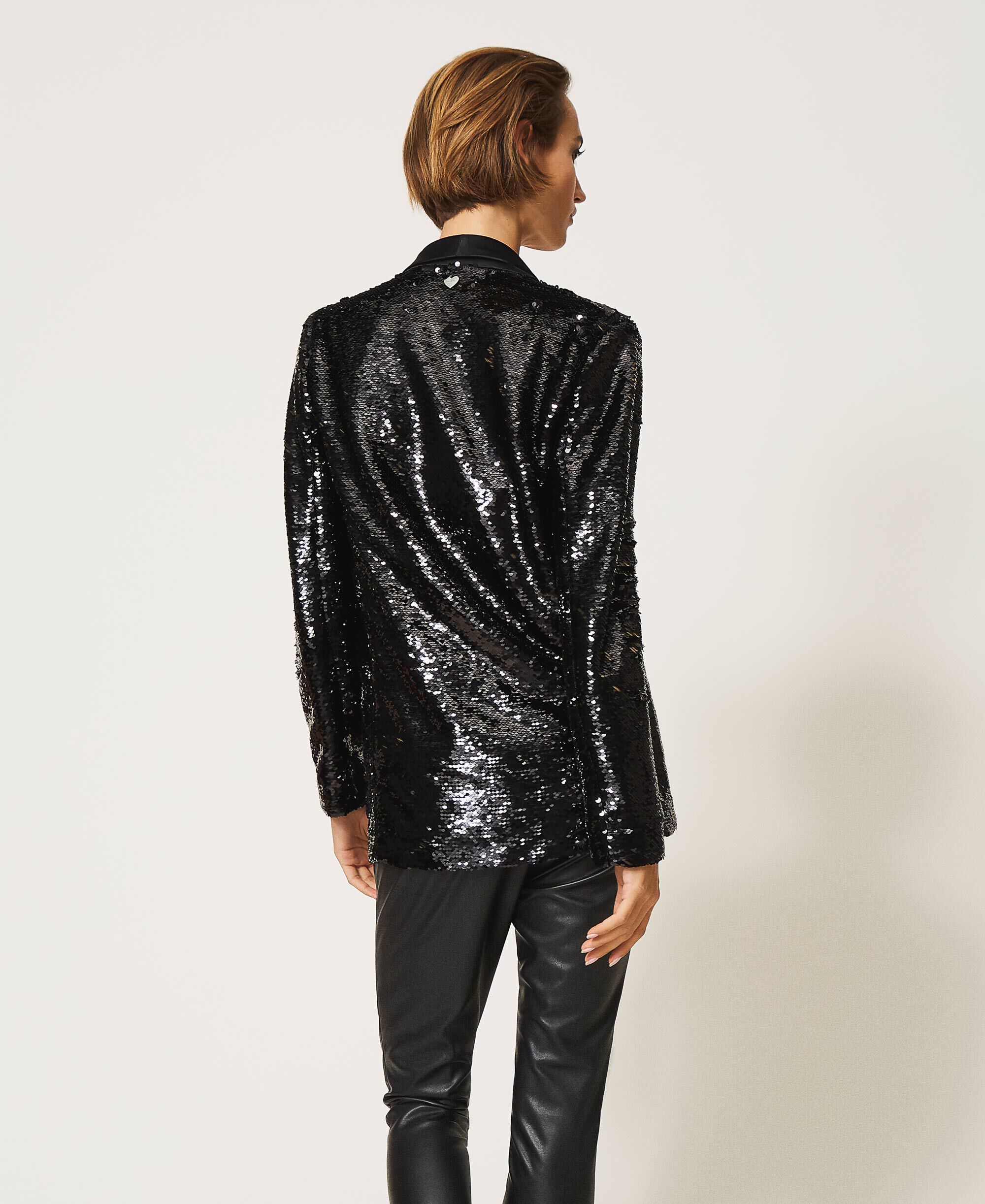 Kleding Gender-neutrale kleding volwassenen Blazers Desperately Seeking Inspired Cato Size 18/20 Black Glitter Jacket 