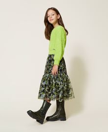 Camouflage tulle long skirt Cypress Print Child 222GJ2330-01