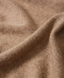 Sciarpa in misto lana con logo strass Beige "Duna" Donna 222TA409D-03