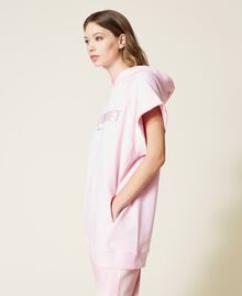 Maxi sweat-shirt avec logo brodé Rose « Bouquet » Femme 221TP2163-02