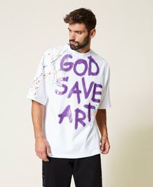 T-shirt unisex MYFO 'God Save Art' Bianco Unisex 999AQ2012-06