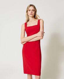 Crêpe cady fitted dress Poppy Red Woman 231TP2771-06