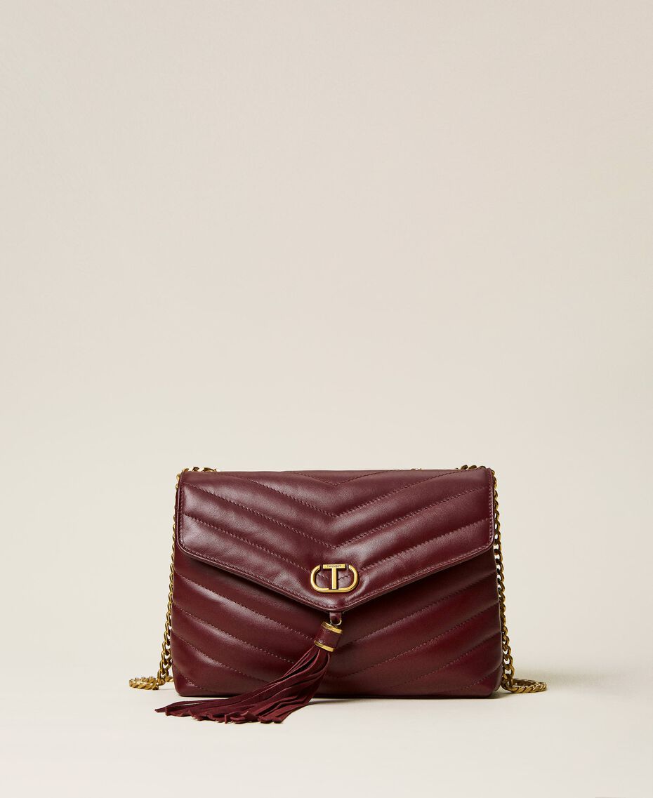'Dreamy' leather shoulder bag Grape Woman 222TB7411-01