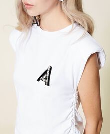 T-shirt con coulisse e ricamo Giglio Donna 222AP214A-05