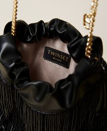 Sac modèle sacchetto avec franges de perles Noir Femme 212TD8130-06