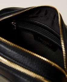 Multi-zip shoulder bag with Oval T charm Black Woman 222TD8321-05