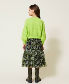Camouflage tulle long skirt Cypress Print Child 222GJ2330-03