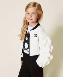 Scuba sweatshirt and trousers Bicolour Off White / Black Child 222GJ2120-03