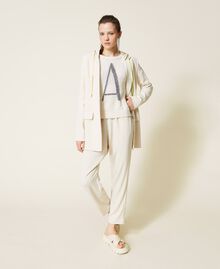 Blazer with removable hood Pale Cream Woman 221AT2531-0T