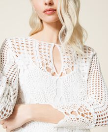 Robe longue en maille crochet Off White Femme 221AT3041-07