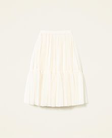 Eco-friendly tulle skirt Chalk Woman 212TQ2130-0S