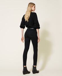 Five-pocket skinny jeans Black Denim Woman 222TP239B-03