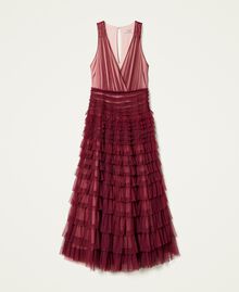 Long pleated tulle dress Grape Woman 222TP2112-0S