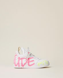 Ledersneaker mit Lettering-Siebdruck von MYFO Actitude-Print Unisex 999AQP15A-03