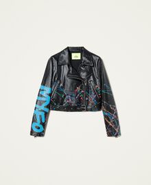 Hand-painted Myfo biker jacket Black Unisex 999AQ2161-0S