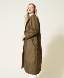 Padded trench coat with belt Alpine Green Woman 222TP2210-04