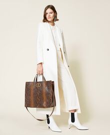 Grand cabas Twinset Bag en cuir Imprimé Whips Marron Femme 212TB7290-0S